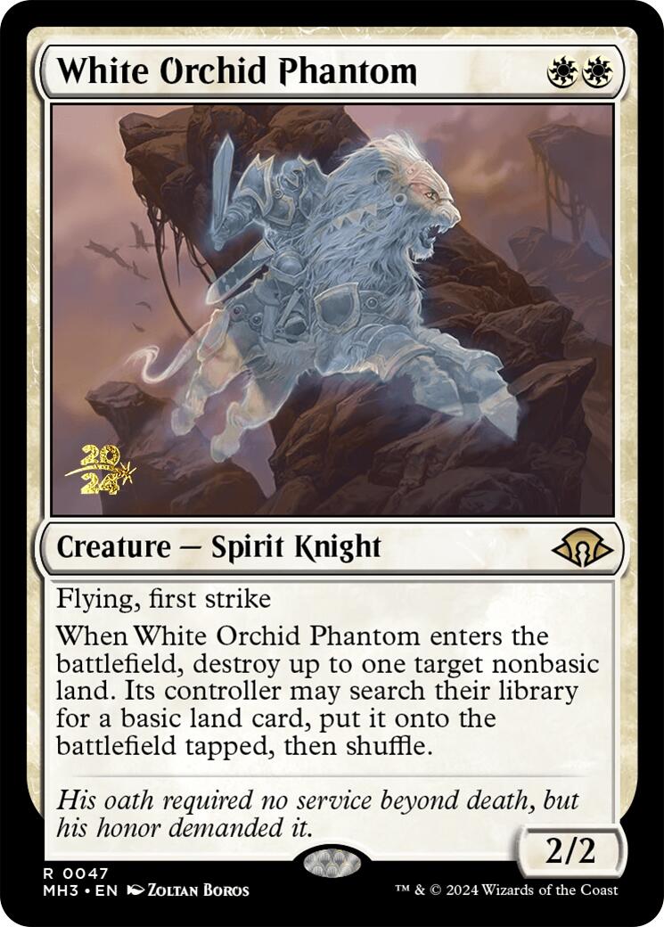 White Orchid Phantom [Modern Horizons 3 Prerelease Promos] | PLUS EV GAMES 