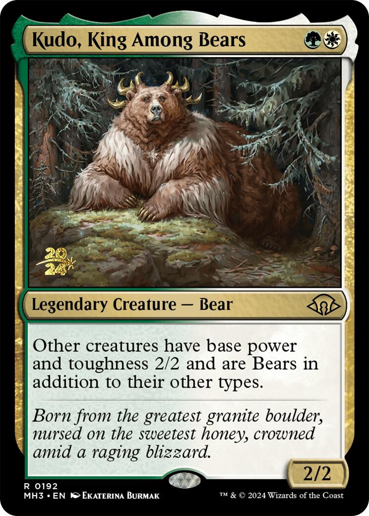 Kudo, King Among Bears [Modern Horizons 3 Prerelease Promos] | PLUS EV GAMES 