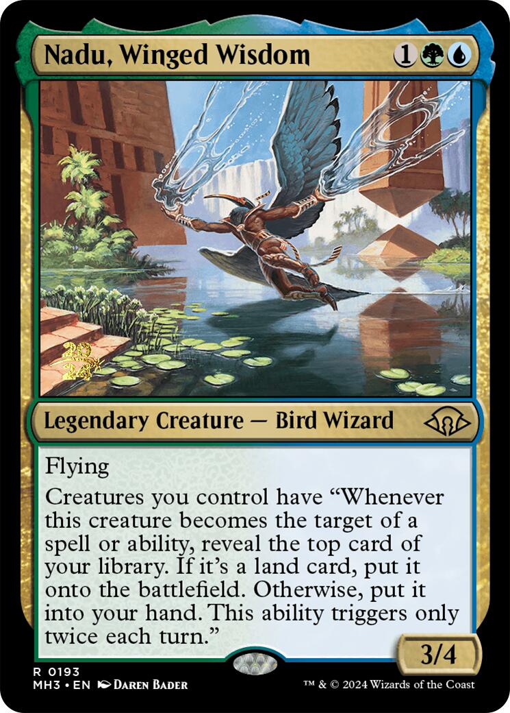 Nadu, Winged Wisdom [Modern Horizons 3 Prerelease Promos] | PLUS EV GAMES 