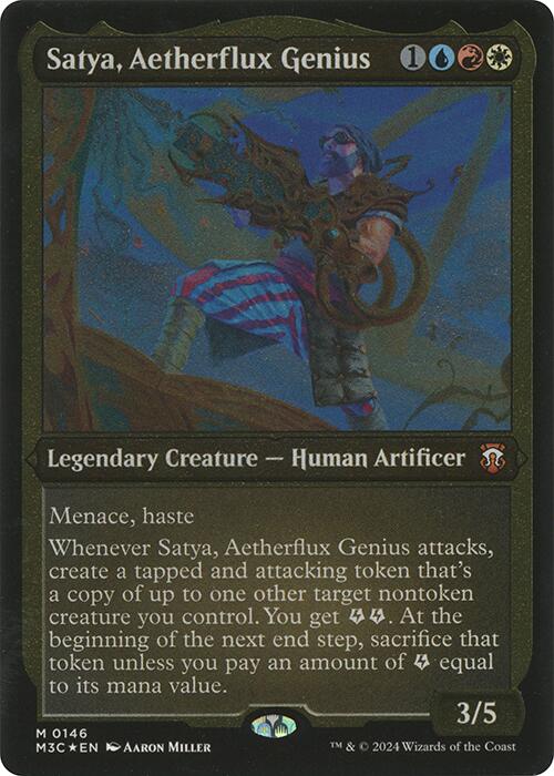 Satya, Aetherflux Genius (Display Commander) [Modern Horizons 3 Commander] | PLUS EV GAMES 