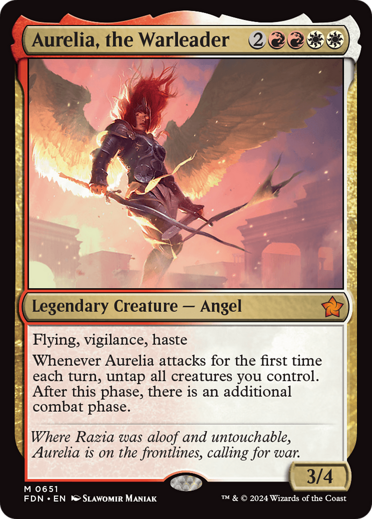 Aurelia, the Warleader [Foundations] | PLUS EV GAMES 