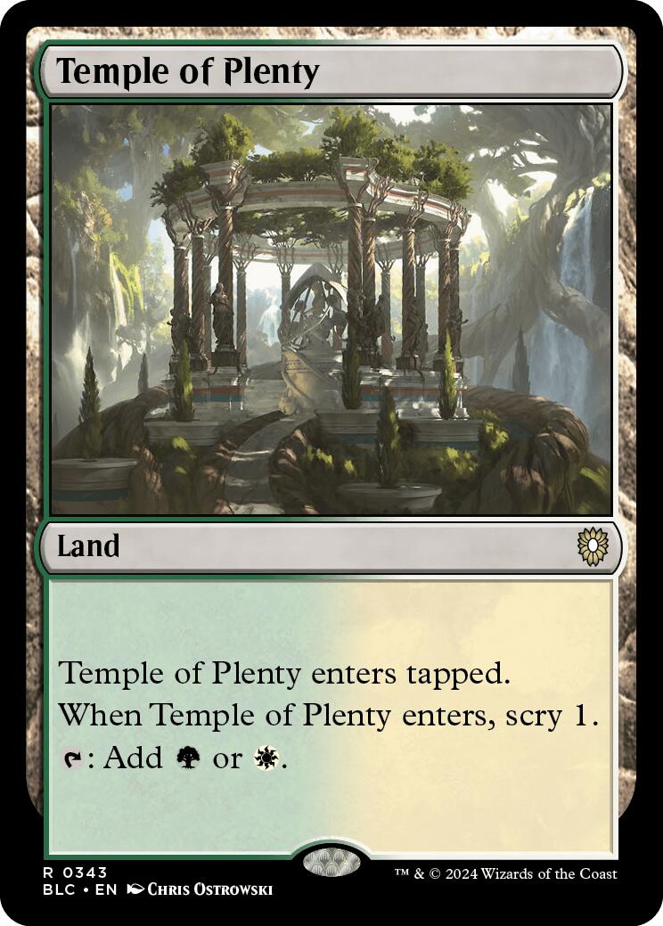 Temple of Plenty [Bloomburrow Commander] | PLUS EV GAMES 