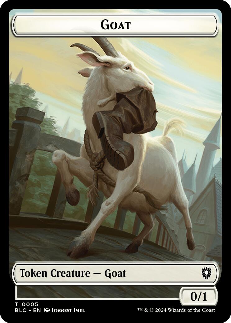 Goat // Wolf (032) Double-Sided Token [Bloomburrow Commander Tokens] | PLUS EV GAMES 