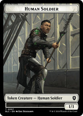 Human Soldier // Wolf (035) Double-Sided Token [Bloomburrow Commander Tokens] | PLUS EV GAMES 