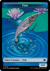 Bird (011) // Fish Double-Sided Token [Bloomburrow Commander Tokens] | PLUS EV GAMES 