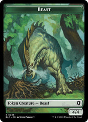 Cat // Beast (025) Double-Sided Token [Bloomburrow Commander Tokens] | PLUS EV GAMES 