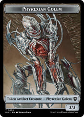 Phyrexian Golem // Faerie Double-Sided Token [Bloomburrow Commander Tokens] | PLUS EV GAMES 