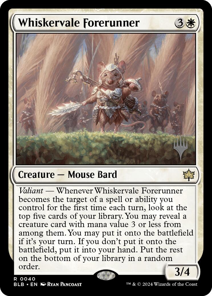 Whiskervale Forerunner (Promo Pack) [Bloomburrow Promos] | PLUS EV GAMES 