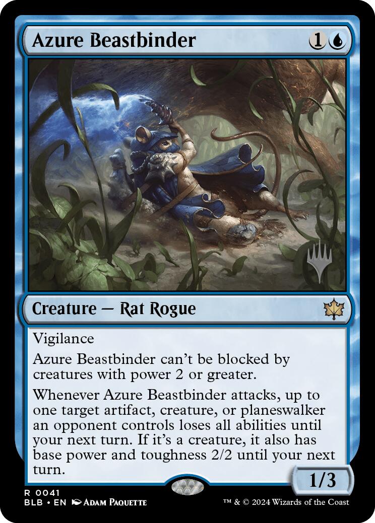 Azure Beastbinder (Promo Pack) [Bloomburrow Promos] | PLUS EV GAMES 