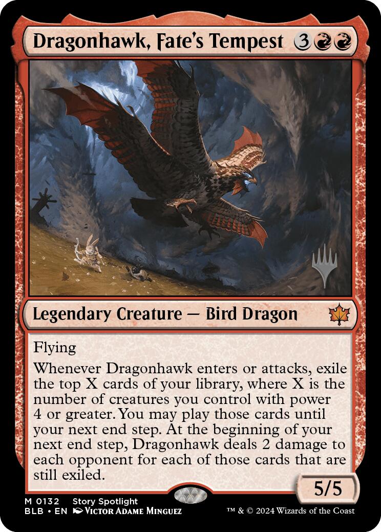 Dragonhawk, Fate's Tempest (Promo Pack) [Bloomburrow Promos] | PLUS EV GAMES 