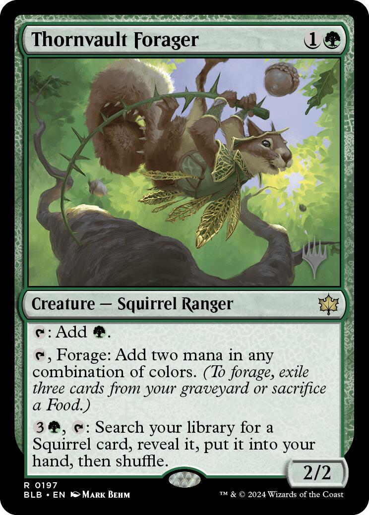 Thornvault Forager (Promo Pack) [Bloomburrow Promos] | PLUS EV GAMES 