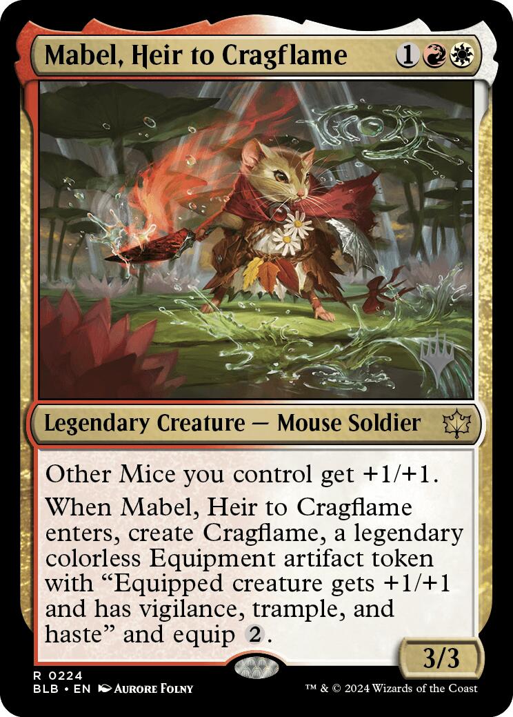 Mabel, Heir to Cragflame (Promo Pack) [Bloomburrow Promos] | PLUS EV GAMES 