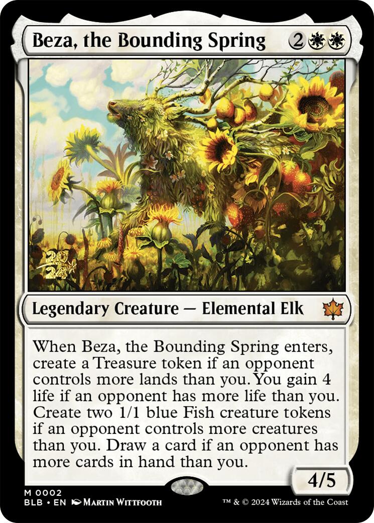 Beza, the Bounding Spring [Bloomburrow Prerelease Promos] | PLUS EV GAMES 