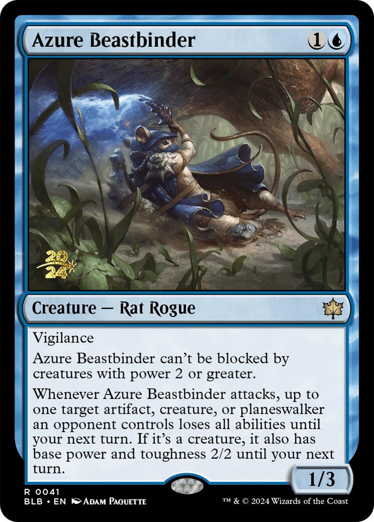 Azure Beastbinder [Bloomburrow Prerelease Promos] | PLUS EV GAMES 