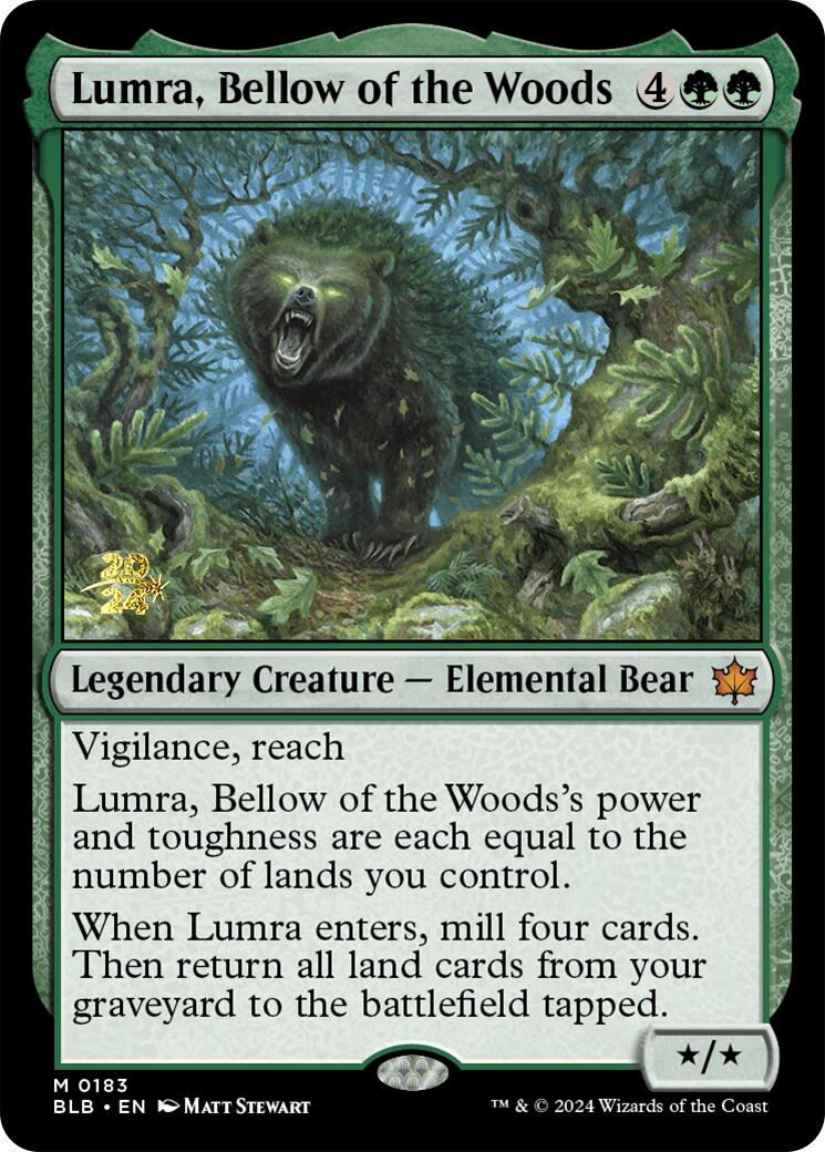 Lumra, Bellow of the Woods [Bloomburrow Prerelease Promos] | PLUS EV GAMES 