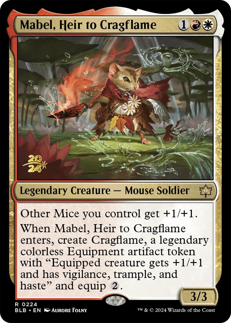 Mabel, Heir to Cragflame [Bloomburrow Prerelease Promos] | PLUS EV GAMES 