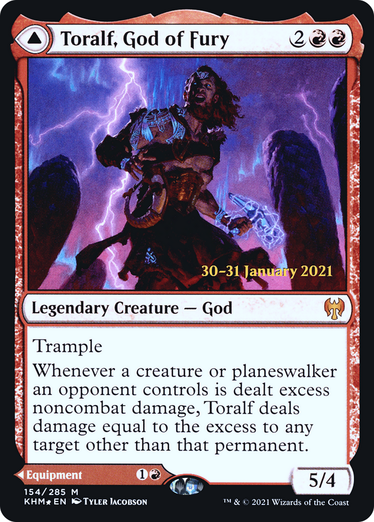 Toralf, God of Fury // Toralf's Hammer  [Kaldheim Prerelease Promos]