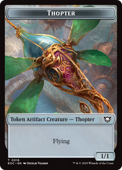 Thopter // Beast (0006) Double-Sided Token [Edge of Eternities Commander Tokens] | PLUS EV GAMES 
