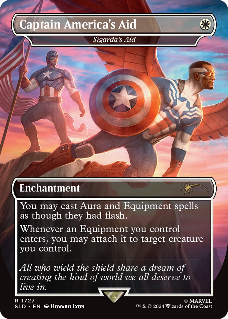 Captain America's Aid - Sigarda's Aid (Rainbow Foil) [Secret Lair Drop Series] | PLUS EV GAMES 