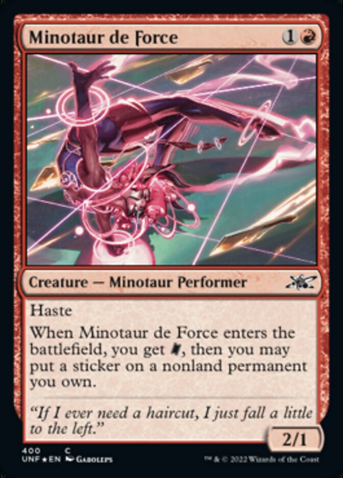 Minotaur de Force (Galaxy Foil) [Unfinity] | PLUS EV GAMES 