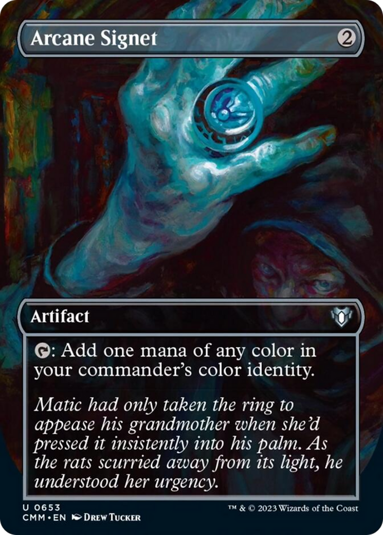 Arcane Signet (Borderless Alternate Art) [Commander Masters] | PLUS EV GAMES 