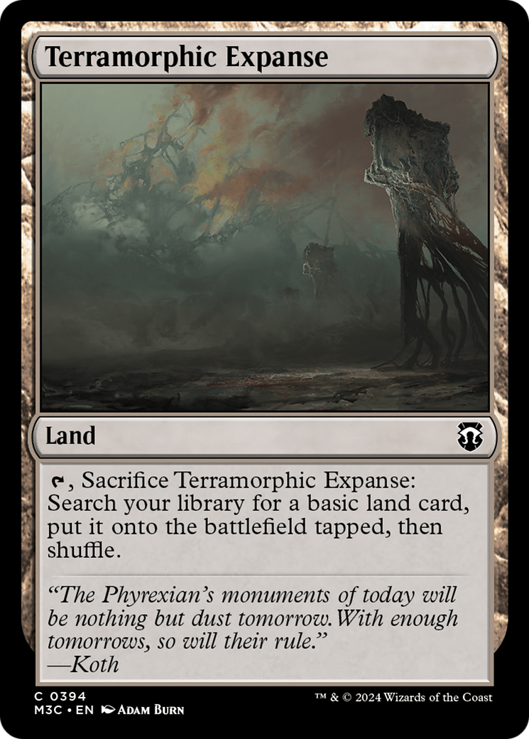 Terramorphic Expanse (Ripple Foil) [Modern Horizons 3 Commander] | PLUS EV GAMES 