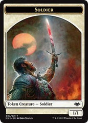 Soldier (004) // Serra the Benevolent Emblem (020) Double-Sided Token [Modern Horizons Tokens] | PLUS EV GAMES 