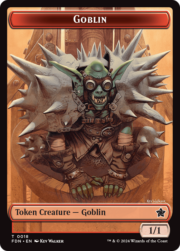 Goblin // Treasure Double-Sided Token [Foundations Tokens] | PLUS EV GAMES 