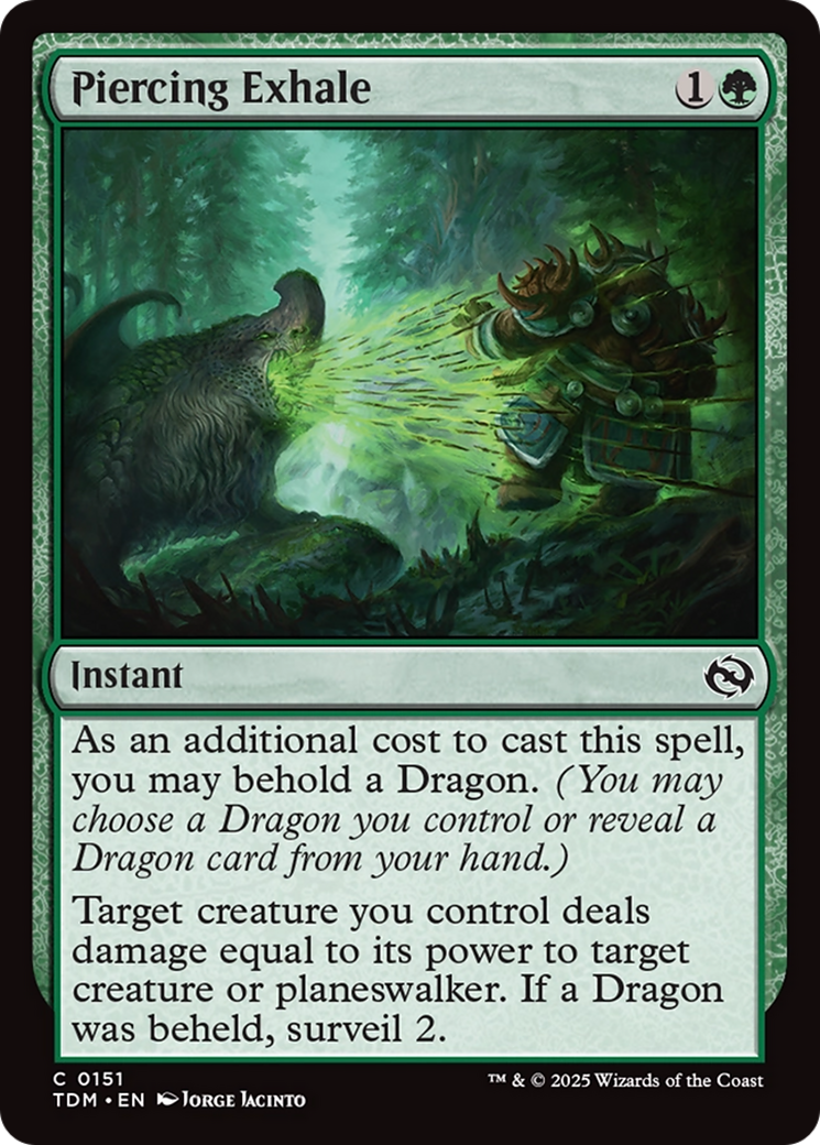 Piercing Exhale [Tarkir: Dragonstorm] | PLUS EV GAMES 