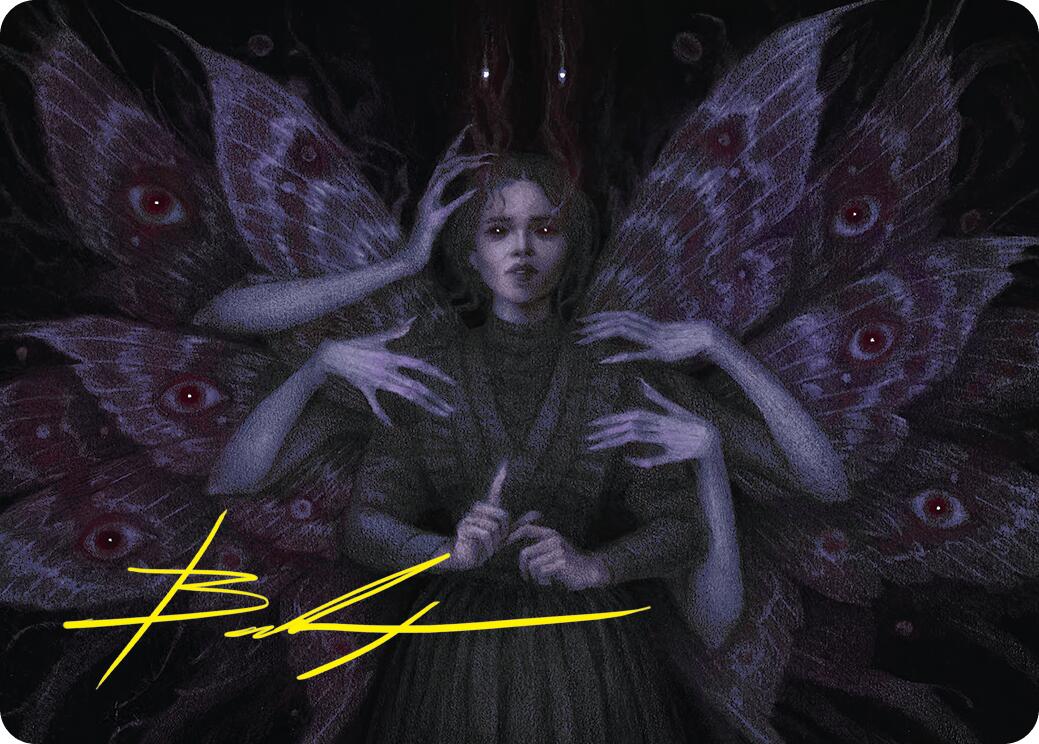 Demonic Counsel Art Card (7/54) (Gold-Stamped Signature) [Duskmourn: House of Horror Art Series] | PLUS EV GAMES 