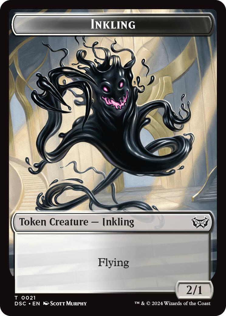 Inkling // Scarecrow Double-Sided Token [Duskmourn: House of Horror Commander Tokens] | PLUS EV GAMES 