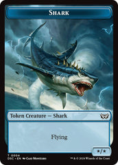 Shark // Copy Double-Sided Token [Duskmourn: House of Horror Commander Tokens] | PLUS EV GAMES 