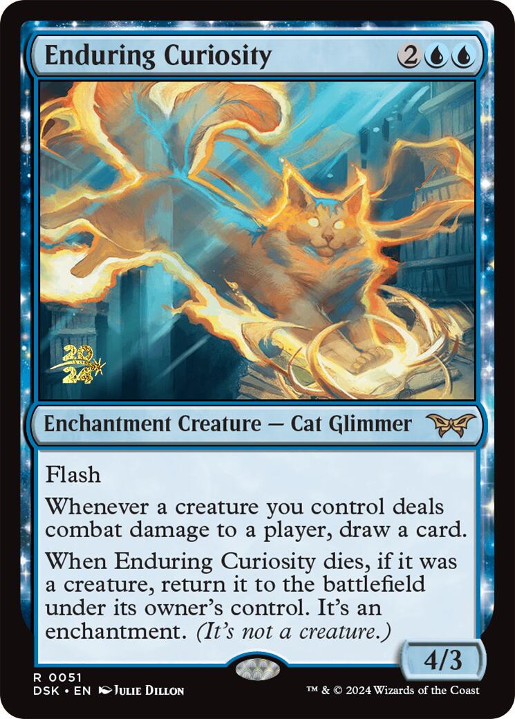 Enduring Curiosity [Duskmourn: House of Horror Prerelease Promos] | PLUS EV GAMES 