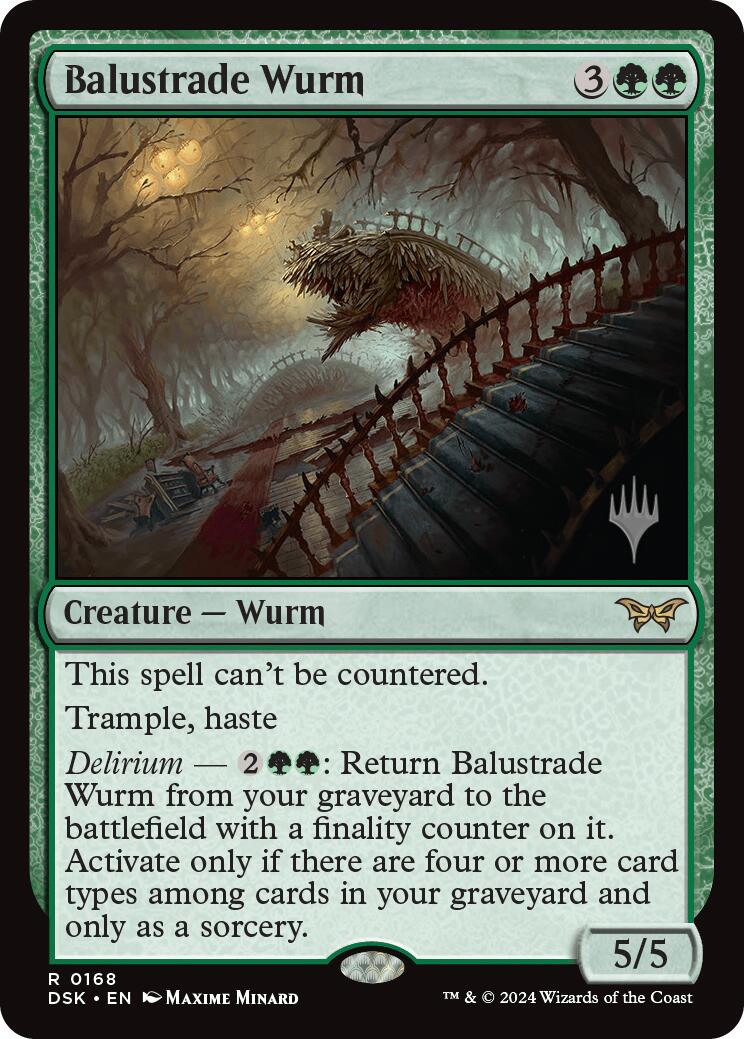 Balustrade Wurm [Duskmourn: House of Horror Promos] | PLUS EV GAMES 