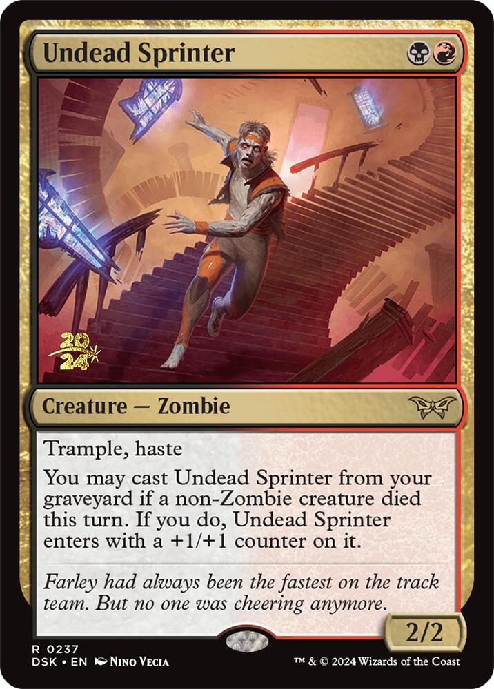 Undead Sprinter [Duskmourn: House of Horror Prerelease Promos] | PLUS EV GAMES 