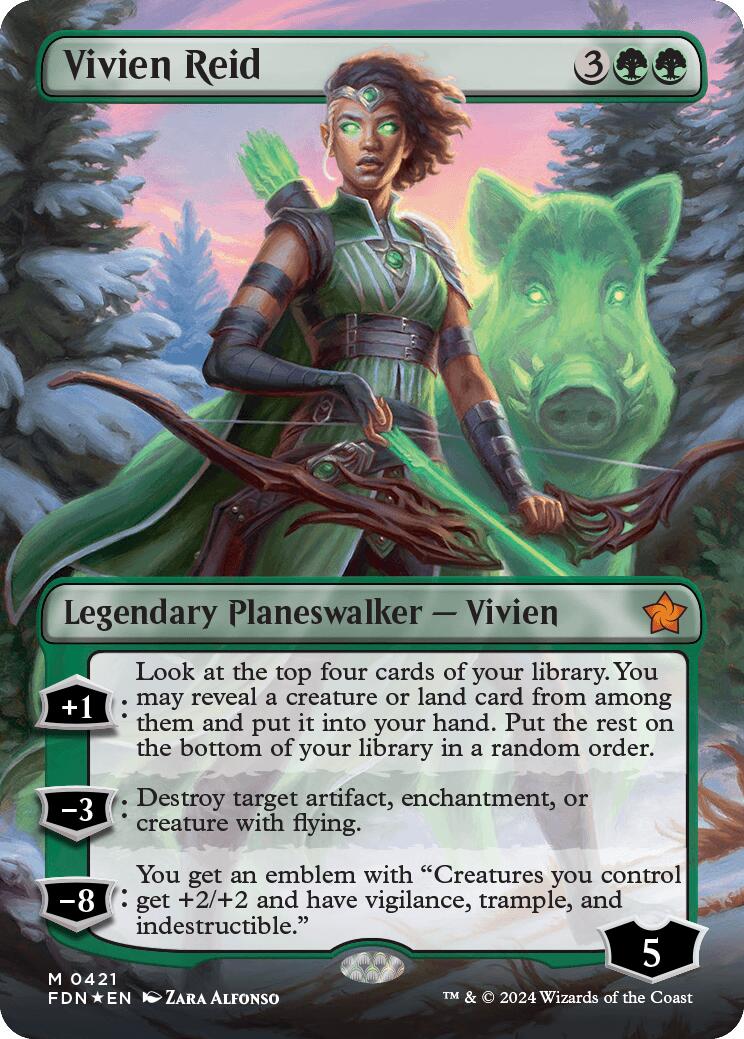 Vivien Reid (Borderless) (Mana Foil) [Foundations] | PLUS EV GAMES 