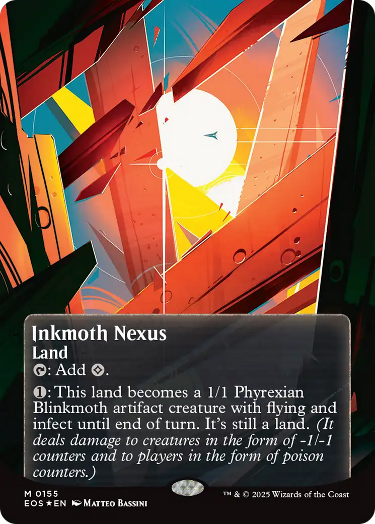 Inkmoth Nexus (0155) (Borderless) (Galaxy Foil) [Edge of Eternities: Stellar Sights] | PLUS EV GAMES 