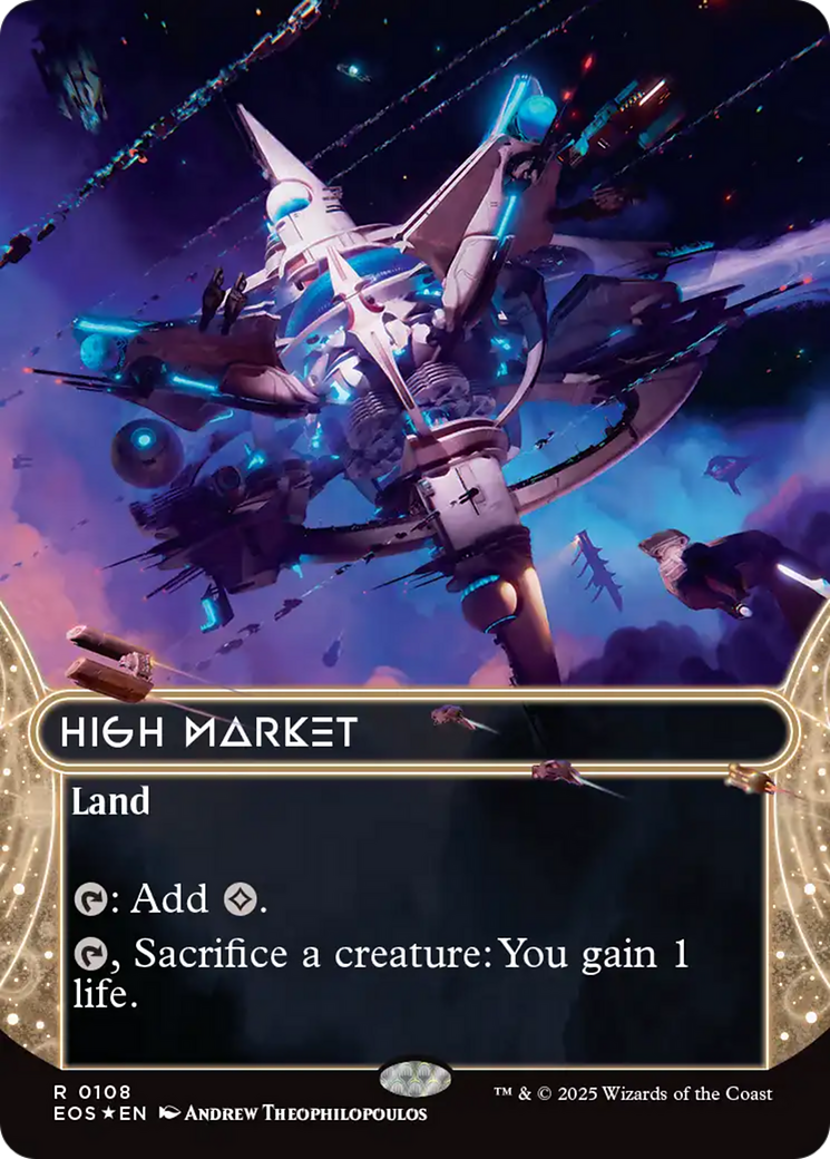 High Market (0108) (Borderless) (Galaxy Foil) [Edge of Eternities: Stellar Sights] | PLUS EV GAMES 