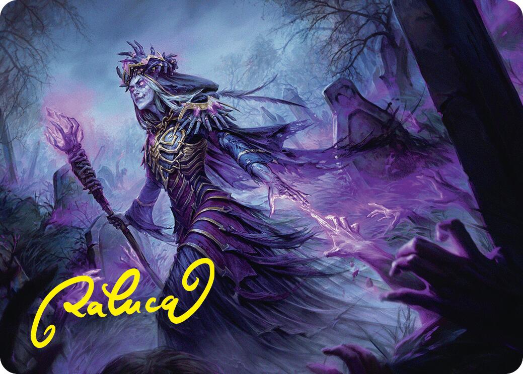 Zul Ashur, Lich Lord Art Card (10/54) (Gold-Stamped Signature) [Foundations Art Series] | PLUS EV GAMES 