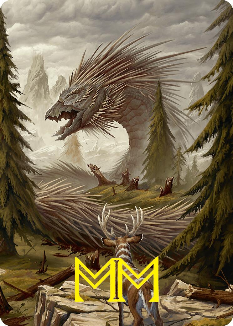 Quilled Greatwurm Art Card (44/54) (Gold-Stamped Signature) [Foundations Art Series] | PLUS EV GAMES 