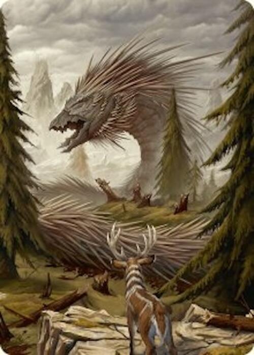 Quilled Greatwurm Art Card (44/54) [Foundations Art Series] | PLUS EV GAMES 