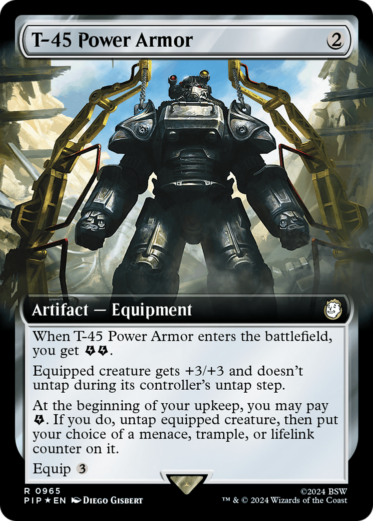 T-45 Power Armor (Extended Art) (Surge Foil) [Fallout] | PLUS EV GAMES 