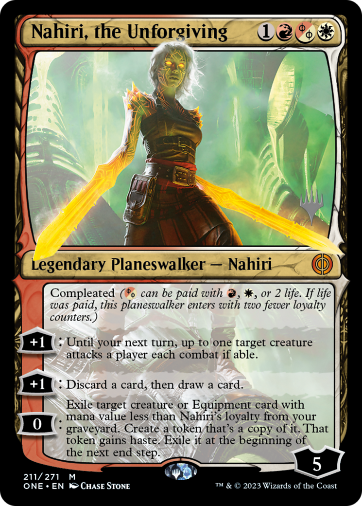 Nahiri, the Unforgiving (Promo Pack) [Phyrexia: All Will Be One Promos] | PLUS EV GAMES 