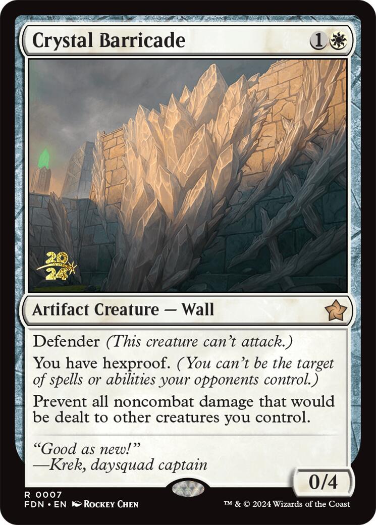 Crystal Barricade [Foundations Prerelease Promos] | PLUS EV GAMES 