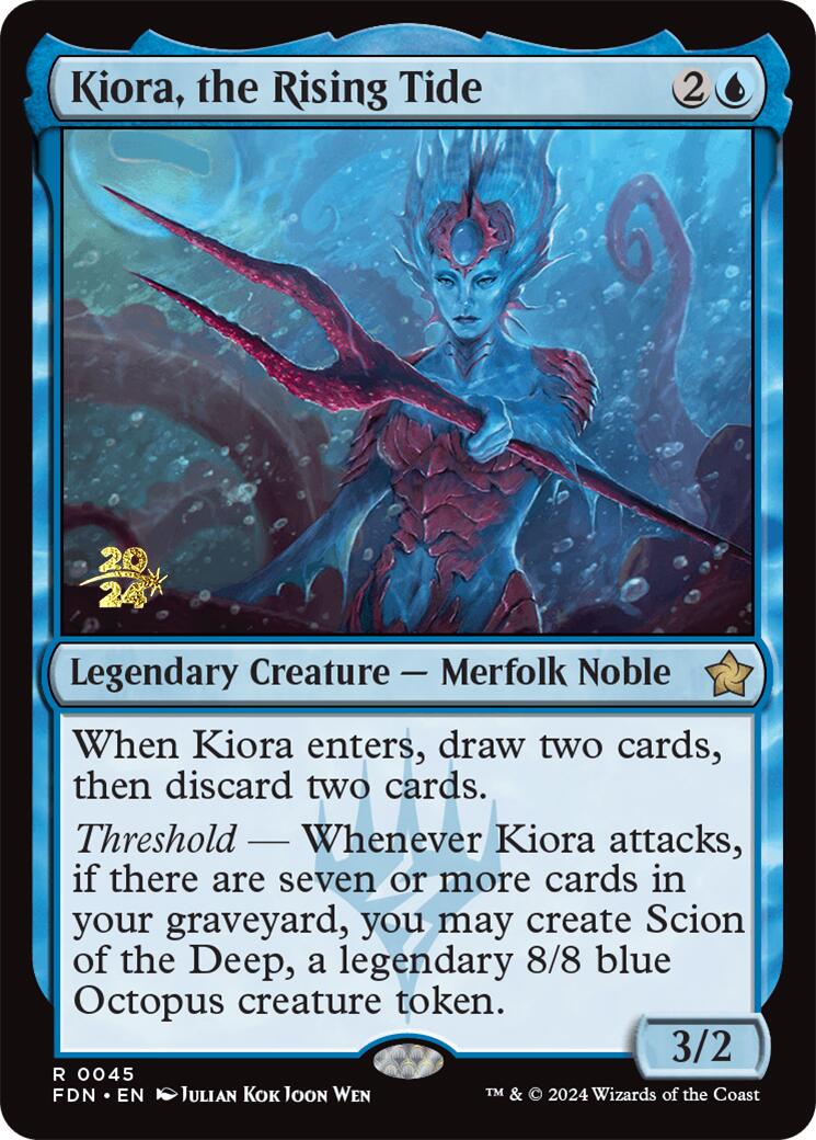 Kiora, the Rising Tide [Foundations Prerelease Promos] | PLUS EV GAMES 