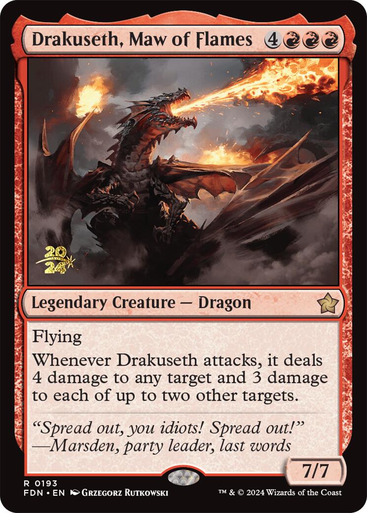 Drakuseth, Maw of Flames [Foundations Prerelease Promos] | PLUS EV GAMES 