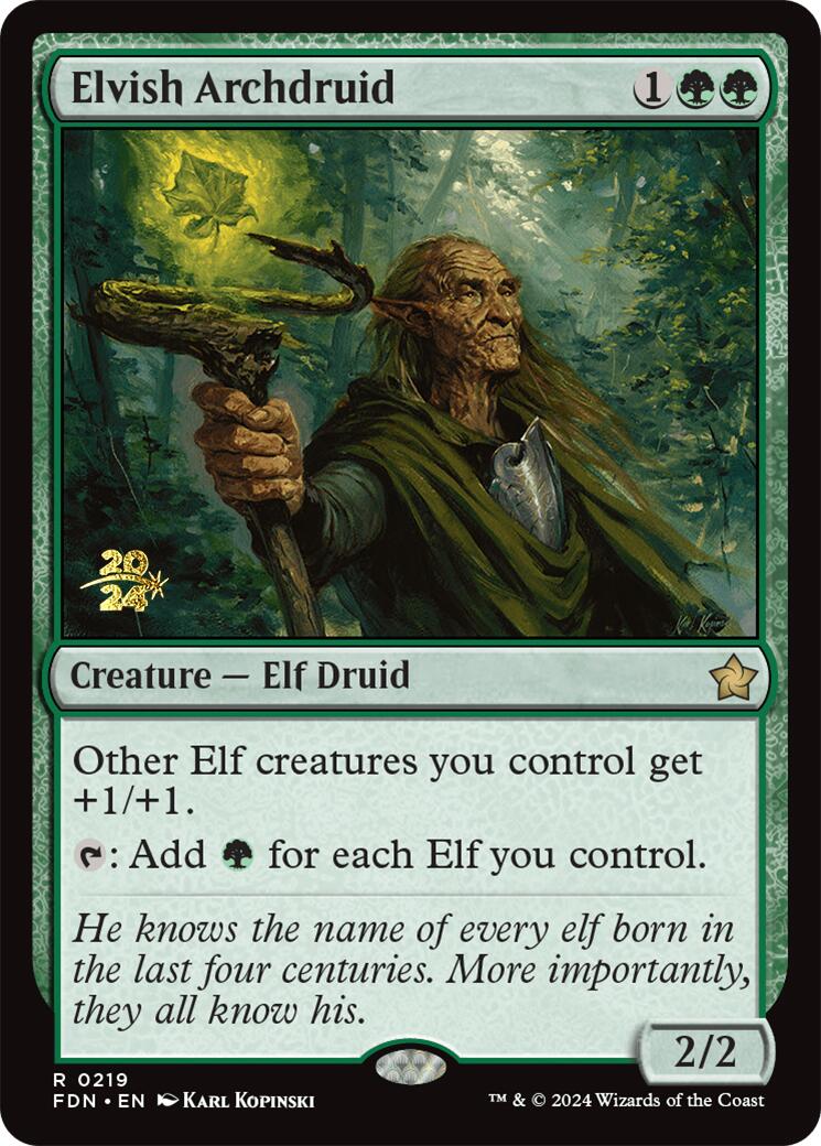 Elvish Archdruid [Foundations Prerelease Promos] | PLUS EV GAMES 