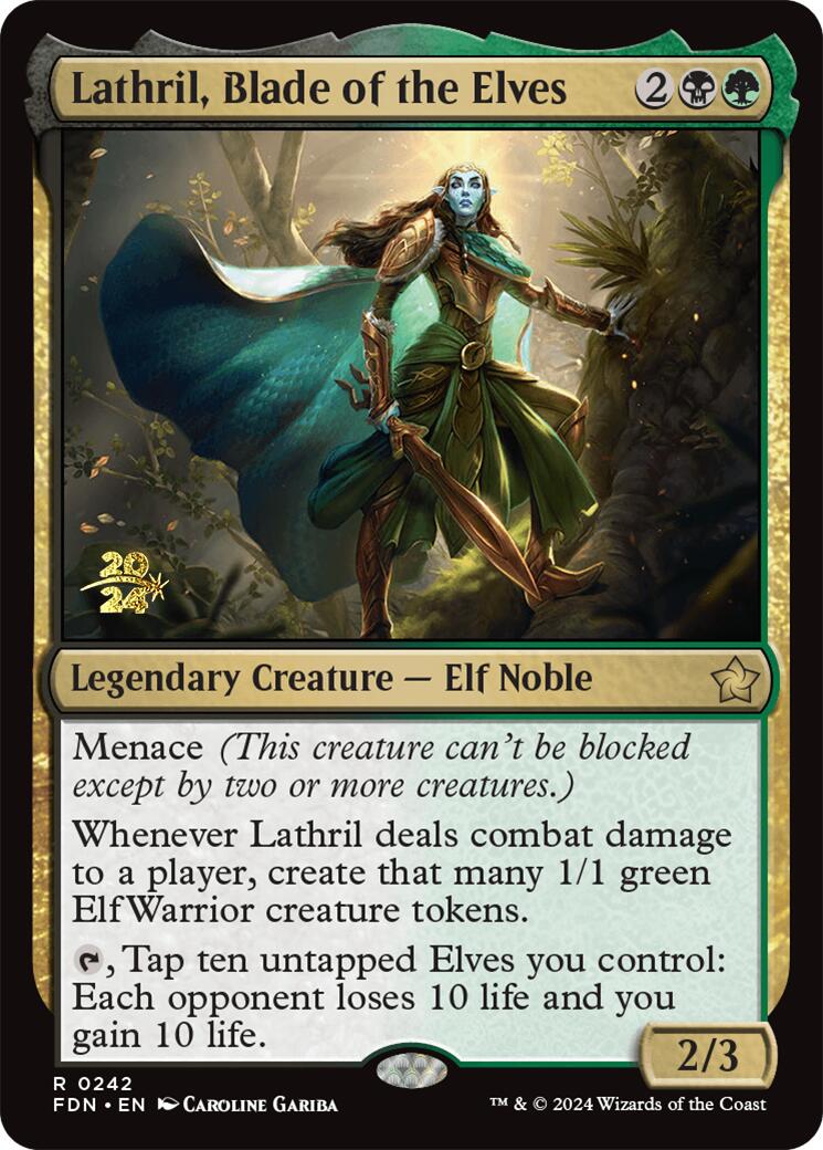 Lathril, Blade of the Elves [Foundations Prerelease Promos] | PLUS EV GAMES 