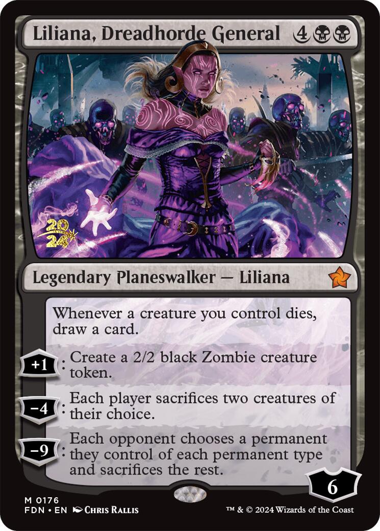 Liliana, Dreadhorde General [Foundations Prerelease Promos] | PLUS EV GAMES 