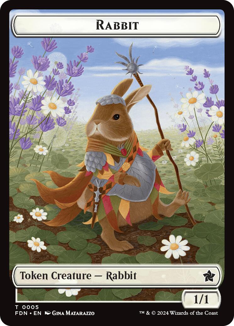 Rabbit // Soldier Double-Sided Token [Foundations Tokens] | PLUS EV GAMES 